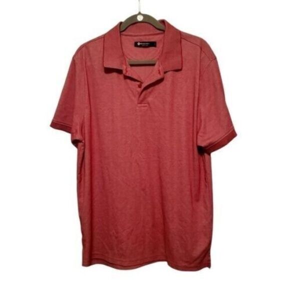 Member's Mark Mens Sz L Red  Solid Short Sleeve Polo Shirt - Picture 8 of 9